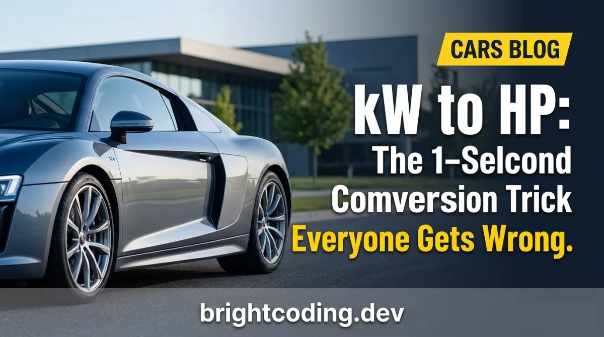 kW to HP: The 1-Second Conversion Trick Everyone Gets Wrong