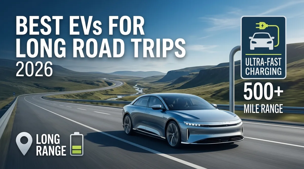 Best EVs for Long Road Trips in 2026: Range & Charging Compared